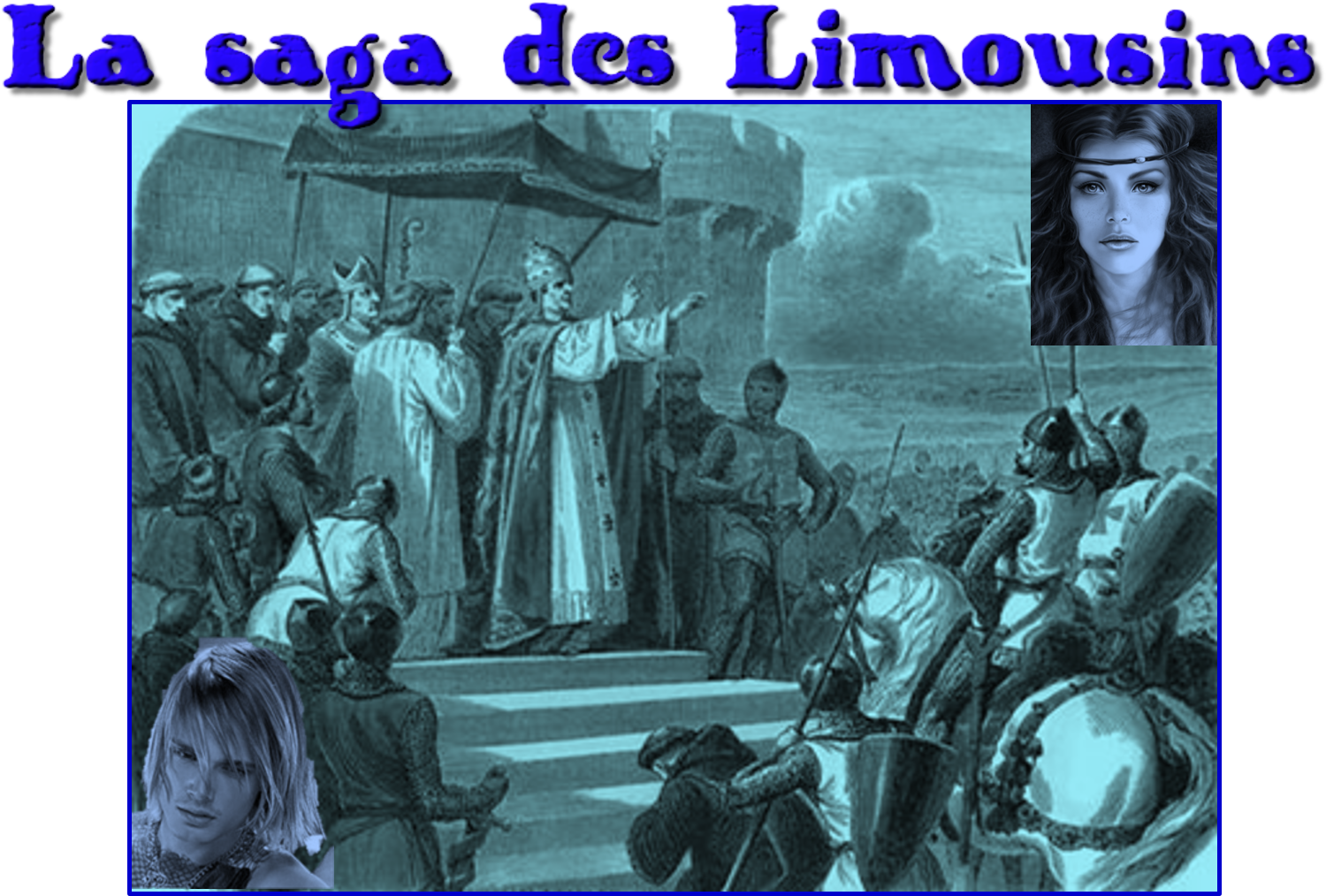 Le pape Urbain prêche la croisade à Clermont. Edouard et Marguerite ,